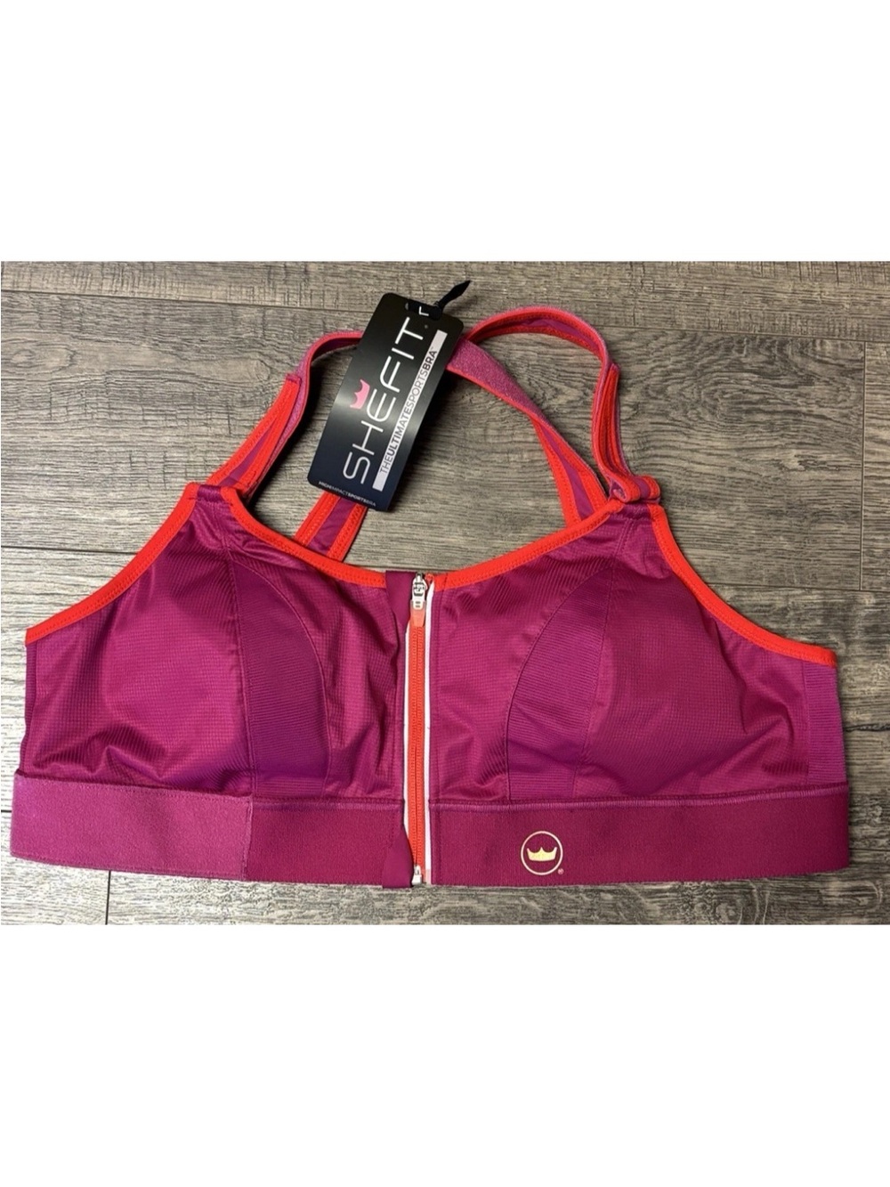 NWT SHEFIT Ultimate Size 2LUXE / 2XL Sports Bra in Fuchsia Fire Pink